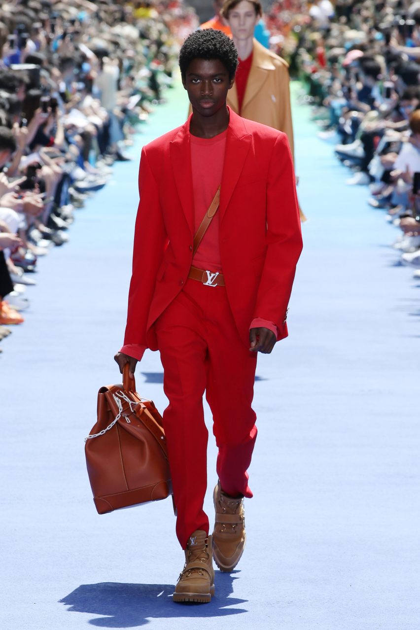 Virgil Abloh makes debut for Louis Vuitton at Paris with rainbow runway