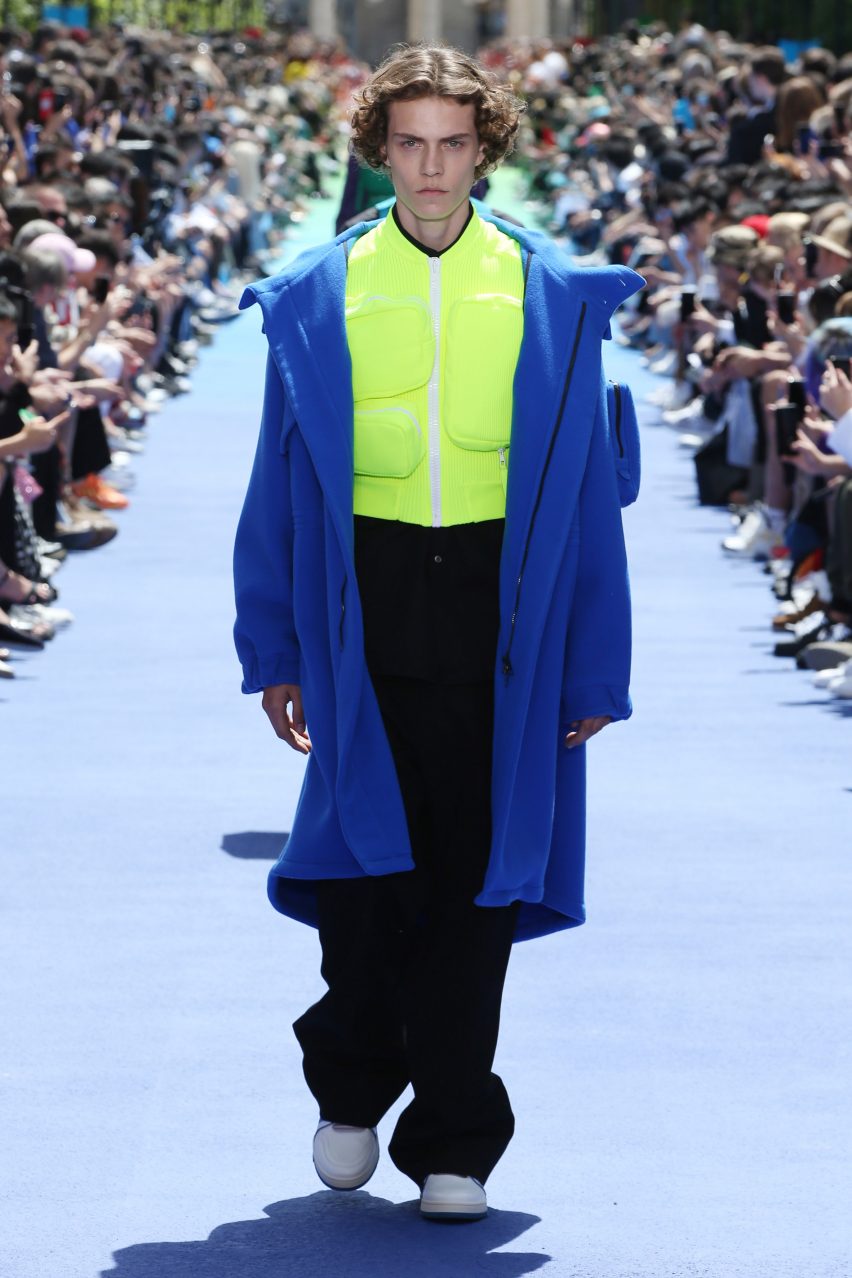 Virgil Abloh makes debut for Louis Vuitton at Paris with rainbow runway