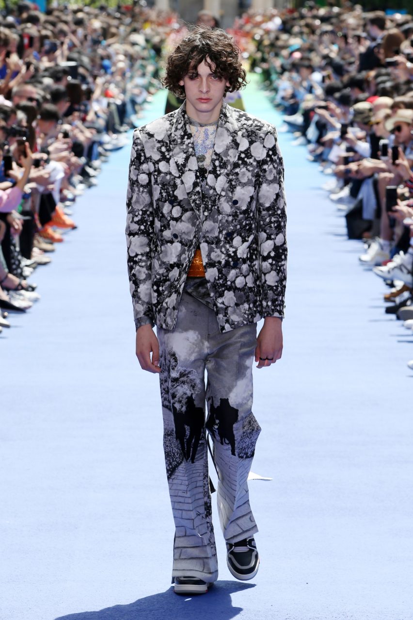 Virgil Abloh makes debut for Louis Vuitton at Paris with rainbow runway