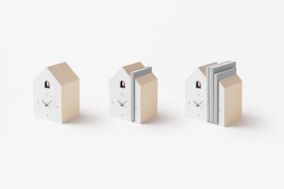 Nendo designs collection of unconventional cuckoo clocks