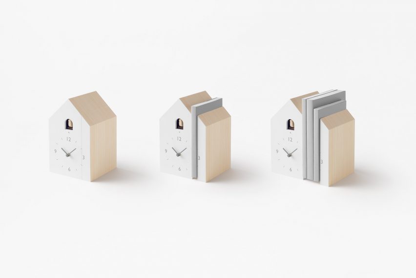 Nendo designs collection of unconventional cuckoo clocks