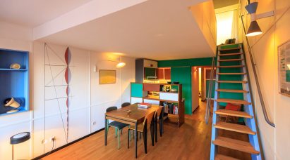 Le Corbusier's interior realised by Philipp Mohr at Unité d'Habitation in Berlin
