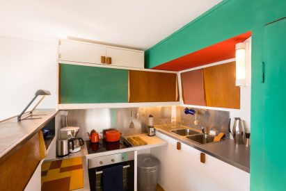 Le Corbusier's interior realised by Philipp Mohr at Unité d'Habitation in Berlin