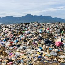 Mountain of plastic waste
