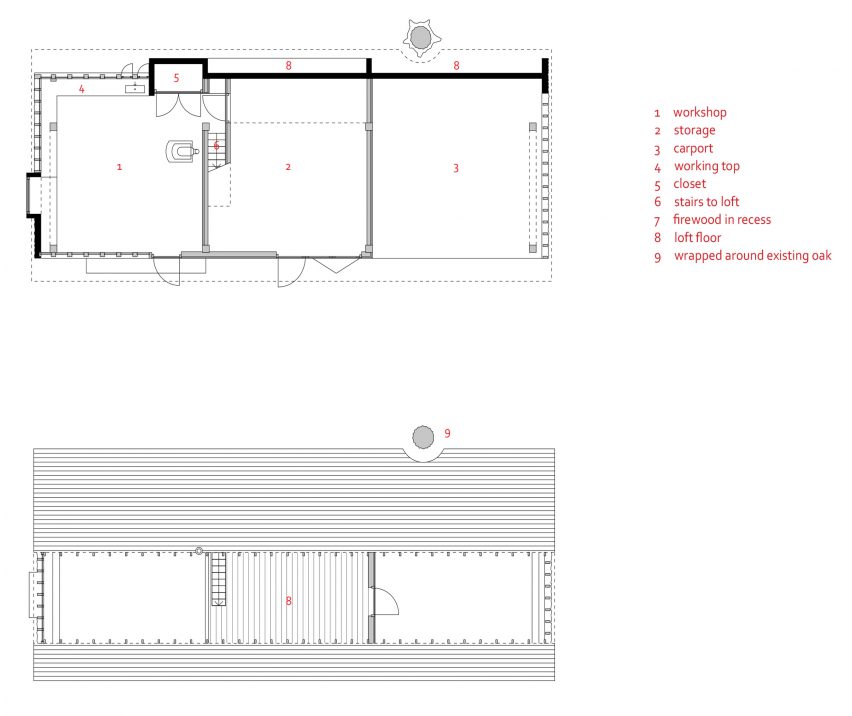 HilberinkBosch Architects builds timber and glass barn using wood felled from their own land