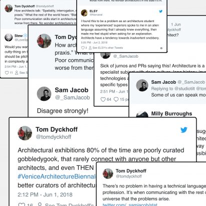 Tom Dyckhoff - Sam Jacob -twitter
