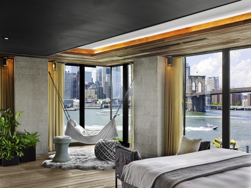 The 1 Hotel Brooklyn Bridge, designed by Marvel Architects, has been nominated in seven categories at the AHEAD Americas Awards 2018