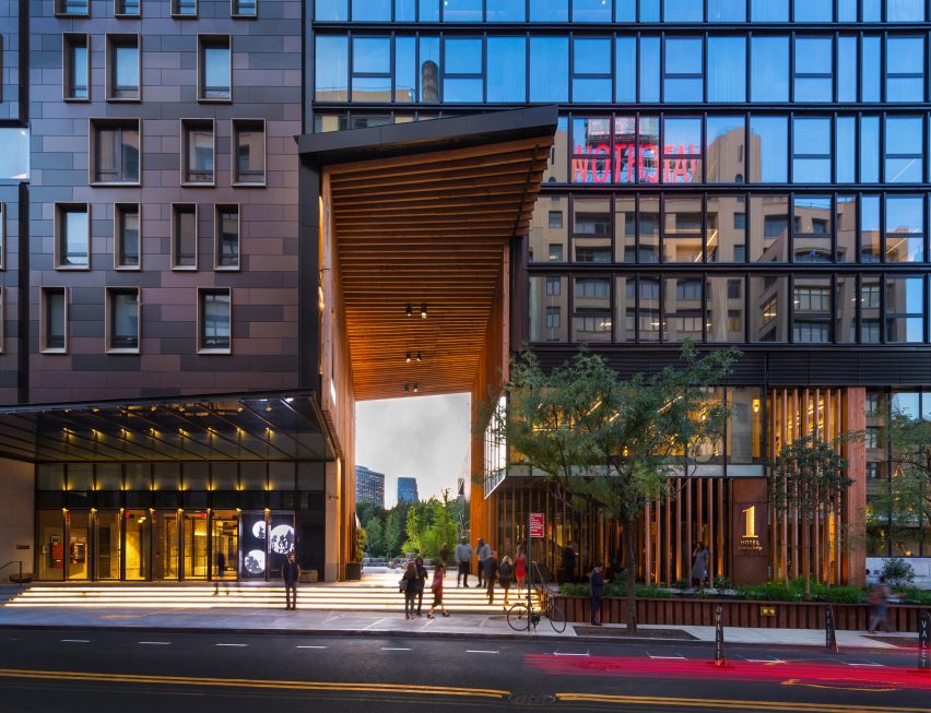 The 1 Hotel Brooklyn Bridge, designed by Marvel Architects, has been nominated in seven categories at the AHEAD Americas Awards 2018