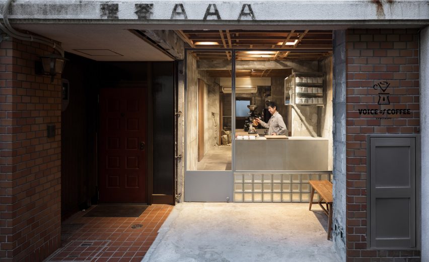Yusuke Seki creates stripped-back coffee shop with raw concrete walls in Kobe
