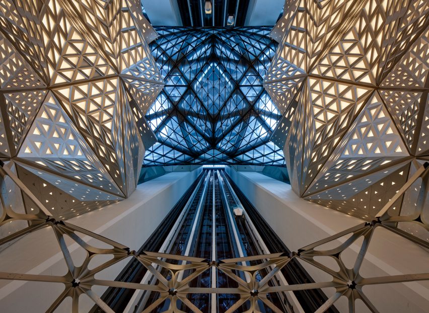 Morpheus hotel by Zaha Hadid Architects, photo by Virgile Simon Bertrand