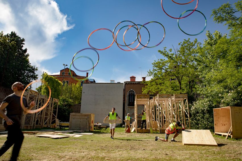 Baxendale Venice Biennale installation, photo by Basharat Khan