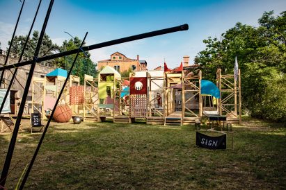 Baxendale Venice Biennale installation, photo by Basharat Khan