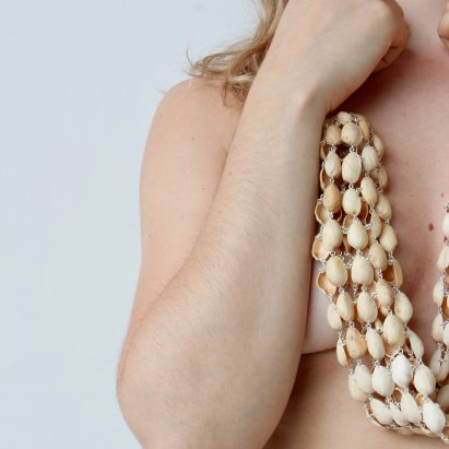 Belle Smith makes jewellery from discarded pistachio shells