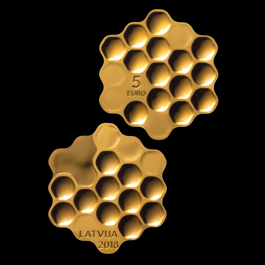Arthur Analts pays tribute to Latvia with honeycomb coin design