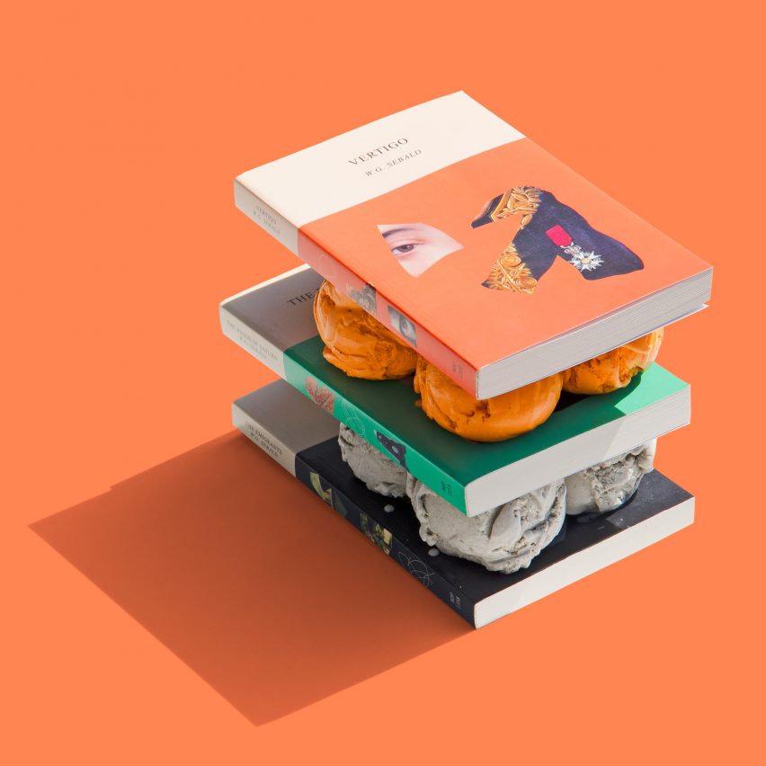 Ben Denzer marries ice cream with books in summery photography series
