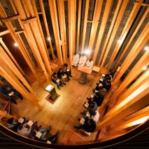 Wooden “forest” forms an inner sanctuary inside Imaculada Chapel in Braga