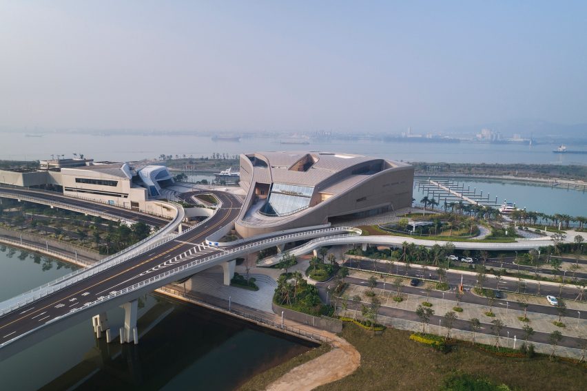UNStudio reveals new riverside marina and clubhouse inspired by the shape of luxury yachts