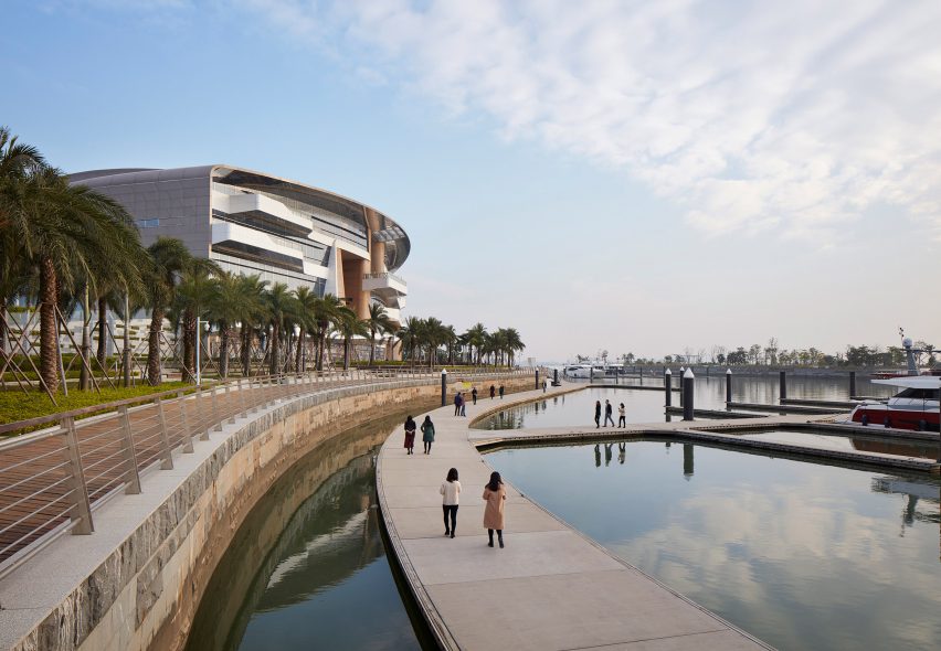 UNStudio reveals new riverside marina and clubhouse inspired by the shape of luxury yachts