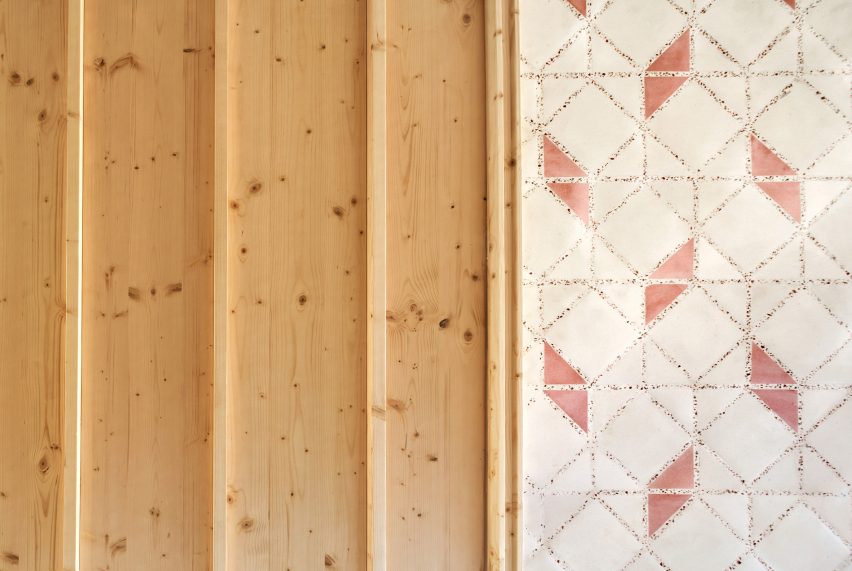 Original tiles are crushed to create a new floor in this Barcelona apartment