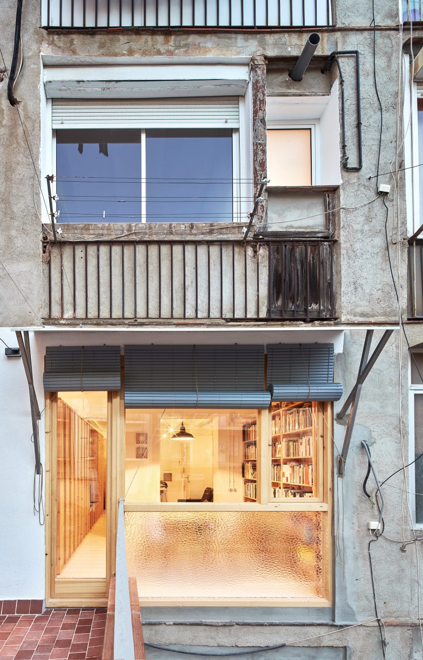 Original tiles are crushed to create a new floor in this Barcelona apartment