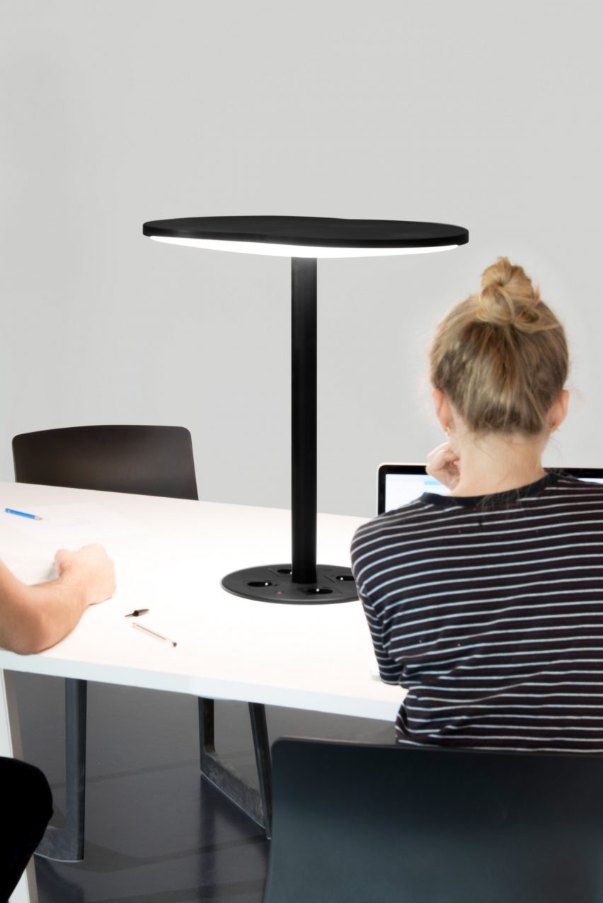C-224 lamp uses LiFi technology to transmit data through beams of light