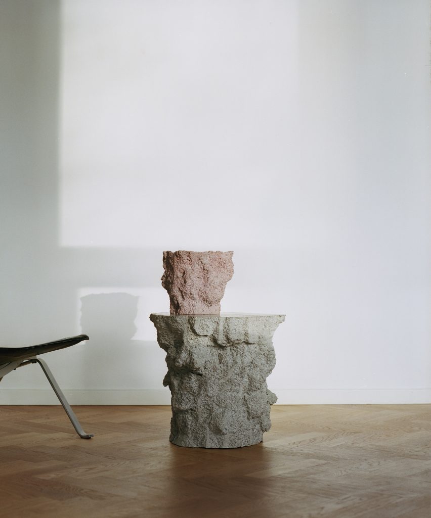 Vases designed for Copenhagen's Noma restaurant look like lava rocks