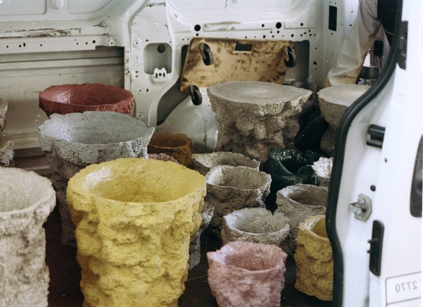Vases designed for Copenhagen's Noma restaurant look like lava rocks