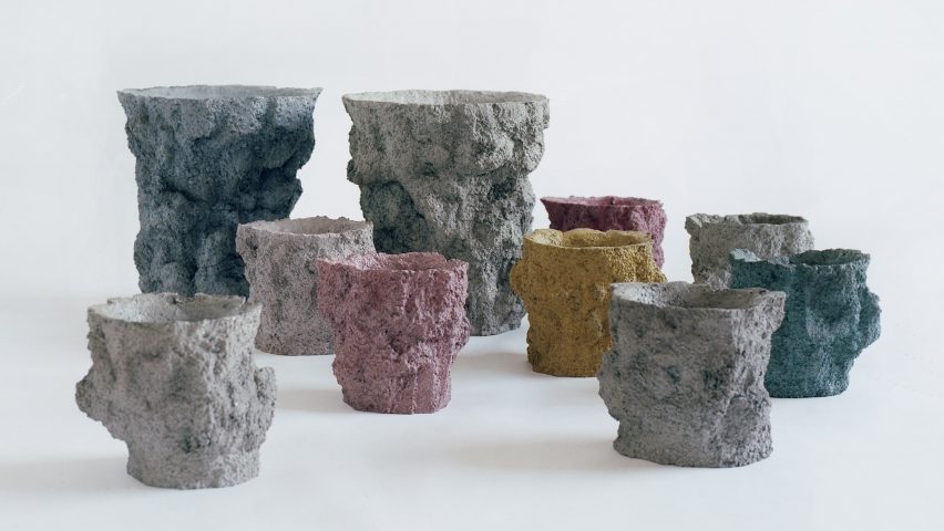 Vases designed for Copenhagen's Noma restaurant look like lava rocks