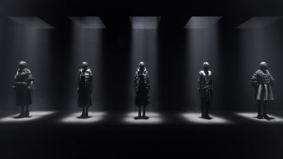 Kei Ninomiya uses Moncler's down jacket as basis for all-black collection