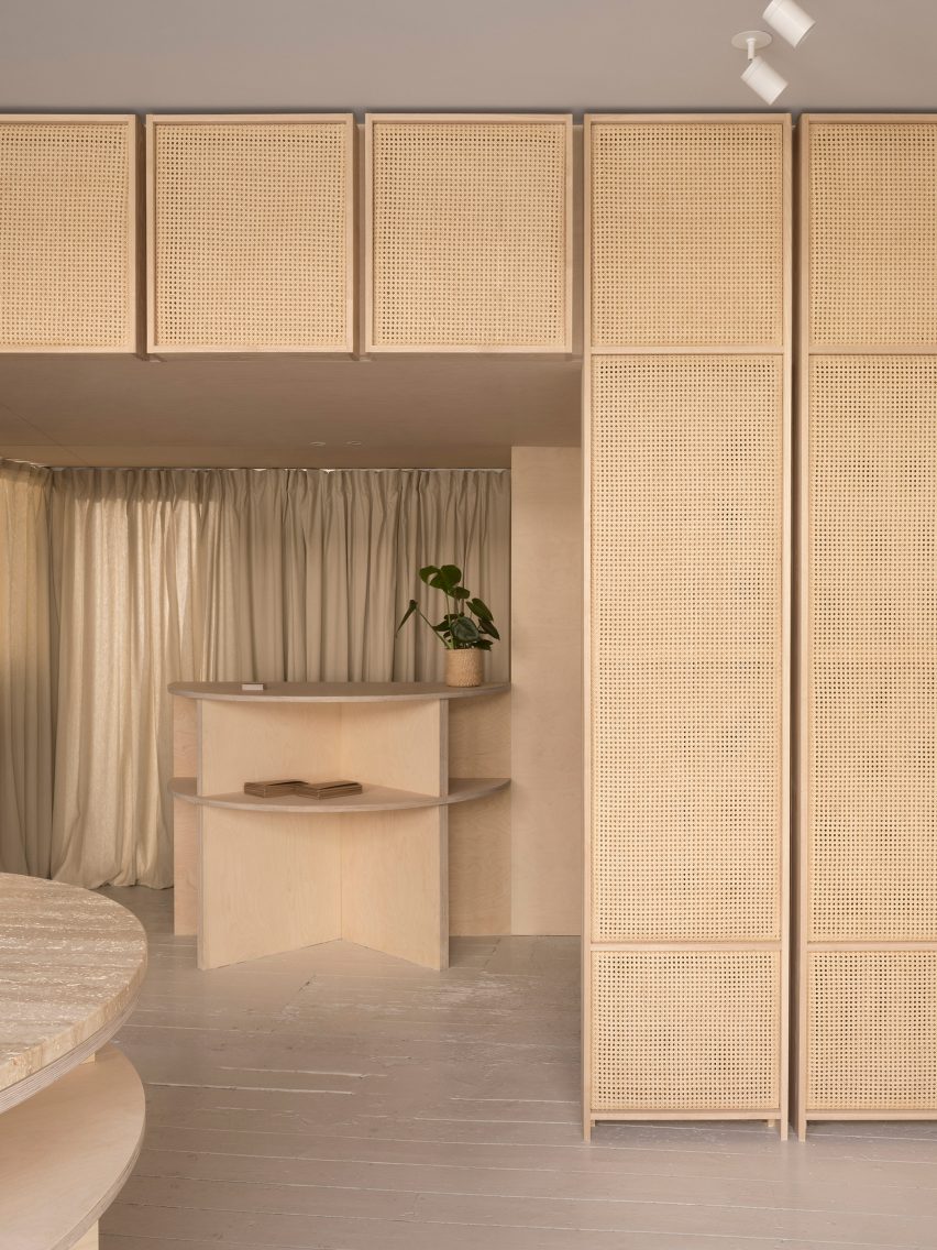 O'Sullivan Skoufoglou create peach-hued skincare store in England