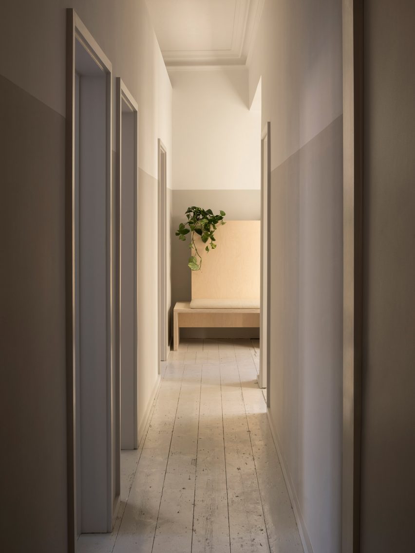 O'Sullivan Skoufoglou create peach-hued skincare store in England