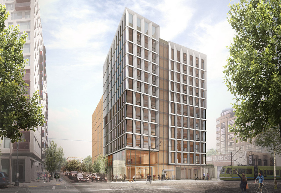 Framework timber tower for Portland