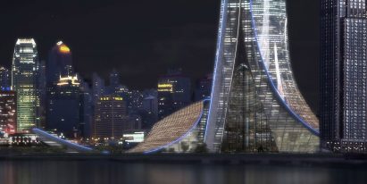Skyscraper movie designer