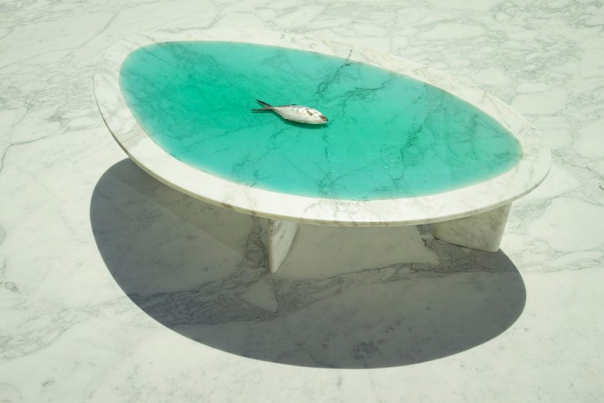 Carla Baz debuts resin and marble furniture in Beirut