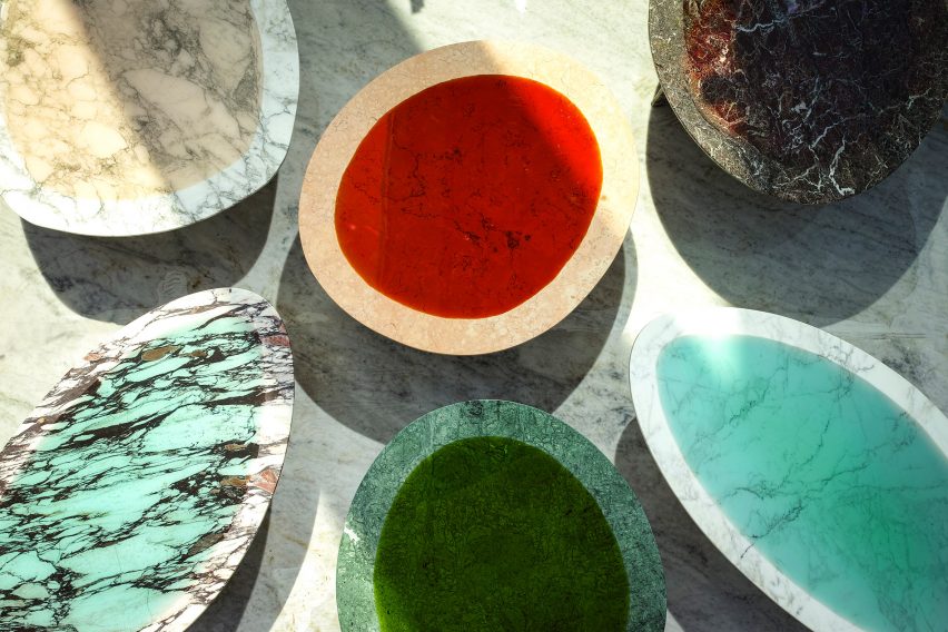 Carla Baz debuts resin and marble furniture in Beirut