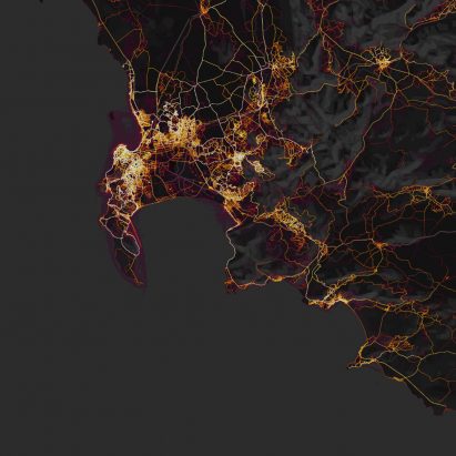 Strava heat map