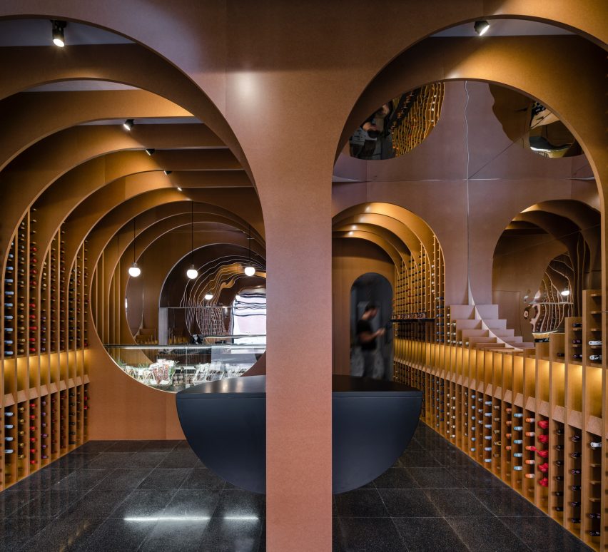 Zooco Estudio create cave-like wine shop in Spain