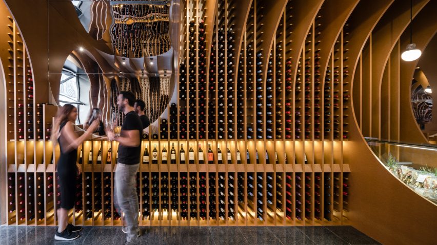 Zooco Estudio create cave-like wine shop in Spain