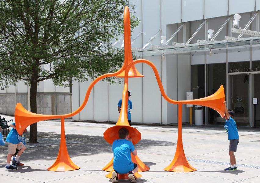 Yuri Suzuki installs six colourful sound-modifying sculptures in Atlanta