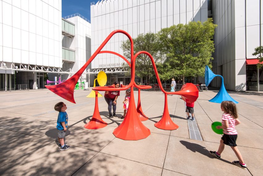 Yuri Suzuki installs six colourful sound-modifying sculptures in Atlanta