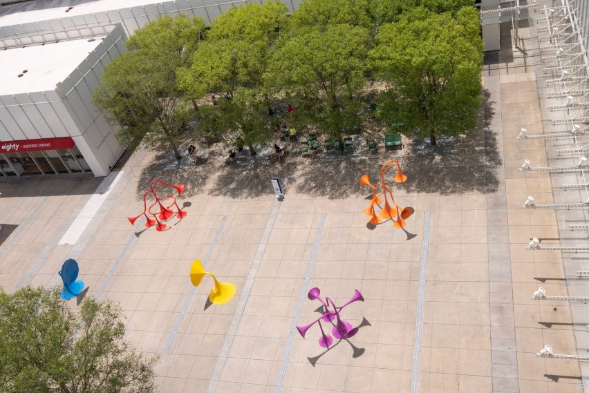 Yuri Suzuki installs six colourful sound-modifying sculptures in Atlanta