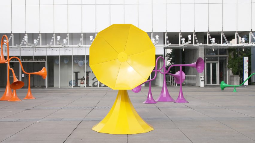 Yuri Suzuki installs six colourful sound-modifying sculptures in Atlanta