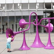Yuri Suzuki installs six colourful sound-modifying sculptures in Atlanta