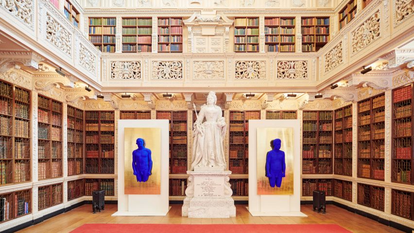 Yves Klein’s ultramarine artworks animate 18th century interiors of Blenheim Palace