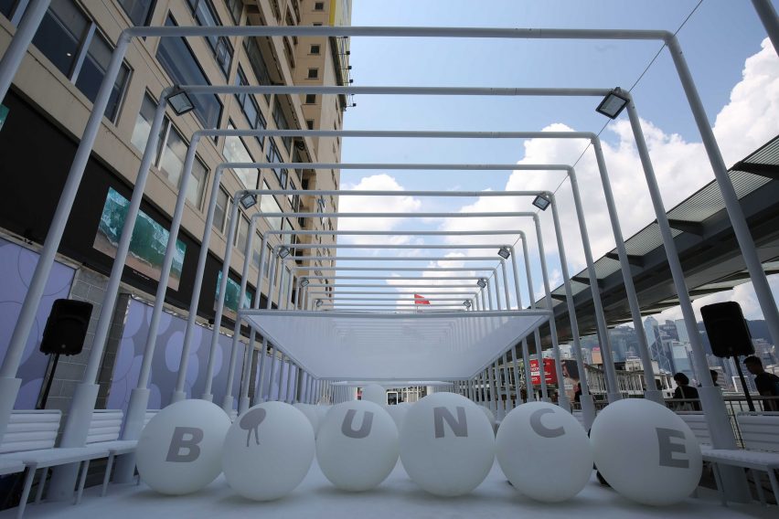 Snarkitecture fills Hong Kong waterfront with giant bouncy balls