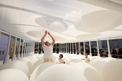 Snarkitecture fills Hong Kong waterfront with giant bouncy balls