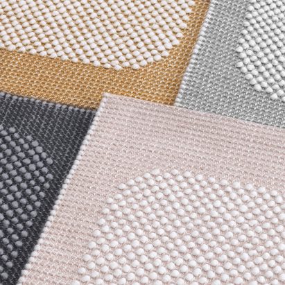 Muuto debuts bobbly rugs that feel like pebbles underfoot