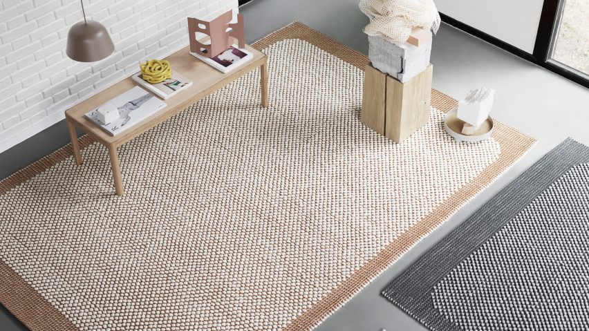 Muuto debuts bobbly rugs that feel like pebbles underfoot
