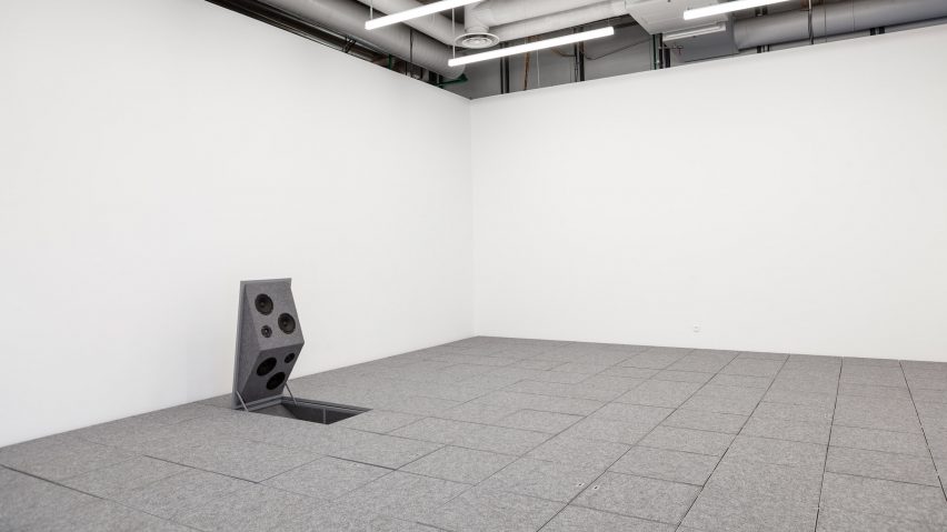 Leopold Banchini sinks rooms and objects beneath office floors in Centre Pompidou installation
