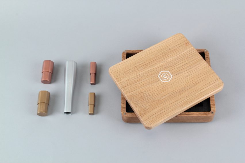 Taecheon Kim's modular makeup brush is designed for men